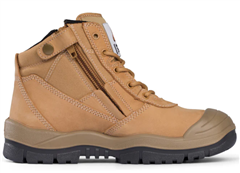 Boot MONGREL Zip Sided Ankle Lace Up Scuff Cap WHEAT