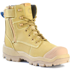 Boot BATA LONGREACH Ultra Zip Sided Wheat Mens Safety Boot