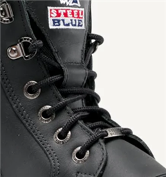 Laces Steel Blue Boot BLACK 160cm