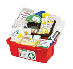 First Aid Kit Portable Polypropylene National Workplace First Aid Kit in Red Carry Case