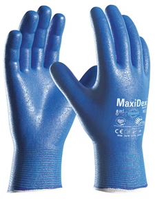 Glove Maxi Dex Hybrid Fully Coated Nitrile Hybrid Disposable AntiVirus Glove