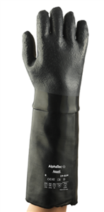 Glove Ansell ALPHA TEC Chemical  Heat Resist Neoprene Coat with Thermal Liner Intermittent Heat Contact up to 180 deg C