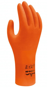 Glove Unsupported Unlined Hi Vis Orange Biodegradable Nitrile Chem Resistant Water Resistant 305mm 12 Long Rolled Cuff