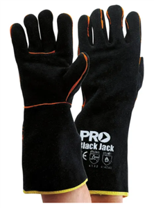 Glove Welders Pyromate Black Jack Black  Gold Welders 17  Glove Large BGW16
