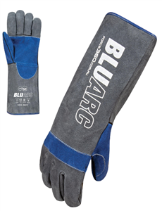 Glove Worx Force360 BluArc A Grade Leather Welding Glove Kevlar Stitched Full Cotton Fabric Lining 406mm Long   Large Size Only 