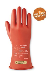 Glove ACTIVARMR Electrical Gloves  RIG0011R  Rubber  Class 00  500V  Straight Cuff  Testing Included  280mm