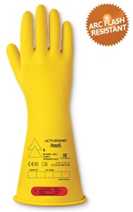 Glove ACTIVARMR Insulating 1000V Class 0  YSC Yellow 14 Inch  360mm Long Electrical Glove