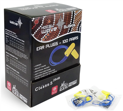 Earplug Class 5 Corded WAVE Bullets Earplug 27dB Class 5 Box 100