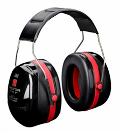 Earmuff Peltor HeadBand Optime 111 Series Black  Red SLC80 33db  Class 5  Formerly H10A