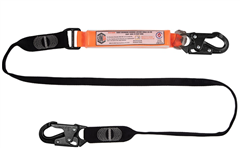 Lanyard Webbing Shock Absorbing Single 2 x Snap Hook 2 Metre