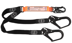 Lanyard Webbing Shock Absorbing Single 1 x Snap Hook 2 x Double Action Scaff Hook  2 Metre