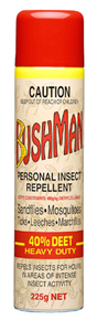 Insect Repellant Bushmans  ULTRA Dry Aerosol  40 Deet 225 gram