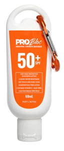 Sunscreen ProBloc 50 Sunscreen 60ml Flip Top Bottle with Carabiner Clip