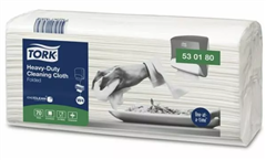 Tork Heavy Duty Cleaning Cloths W4 White 615 x 355cms Pack 280 Replaces 0530177