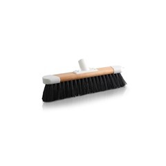 Broom Head Tradies Mate Heavy Duty Industrial Broom Head Hair Mix  Fibre Soft 450mm 25mm Handle Not Included