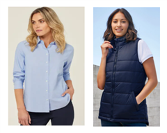 Ladies Corporate Option 3 Ladies Chambray Shirt and Ladies Quilted Vest