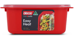 Decor Microsafe Red 16L Oblong Container 210 x 140 x 92mm