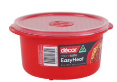 Decor Microsafe Red 800ml Round Container