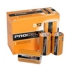 Batteries D DURACELL PROCELL PROFESSIONAL ALKALINE Battery  Box of 12