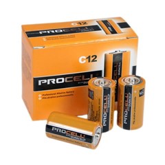 Batteries C DURACELLPROCELL ALKALINE Battery  Box of 12
