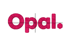 Embroidery Opal Logo Front Left Hand Side Wearingon Hi Vis GarmentsPINK LogoW498mm H176mm