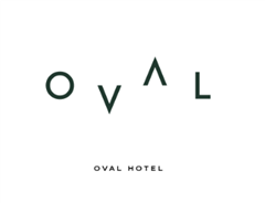 Embroidery Oval Hotel Logo Front Left Hand Side Wearingon Black Housekeeping UniformsGrey Logo