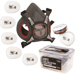 Kit Pro Maxi Mask 2000 with A1P2  Half Mask Respirator Spraying in ReUsable HandyPack