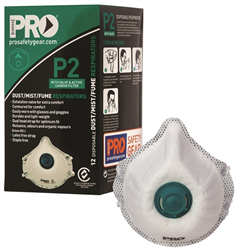 Respirator P2  Valve  Carbon   Box 12 
