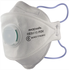 Respirator Disposable P2 with Valve  3 Panel Flat Fold Disposable Respirator with Sculptured Nose Panel Provides Excellent Vision PACK OF 20