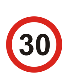 Sign 30k In Roundel Metal 600 x 450mm