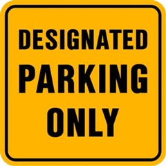 Sign Designated Parking Area 450mm x 300mm Metal