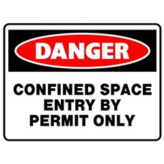 Sign Danger Confined Space Entry By Permit Only 450x300mm Metal 832249