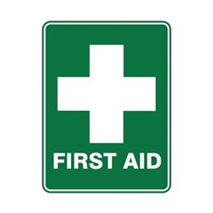 Sign First Aid 225 x 300mm Metal 840045