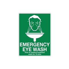 Sign Emergency Eye Wash 240x180mm Self Adhesive