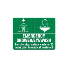 Sign Emergency ShowerEyewash 450 x 300mm Metal 841541