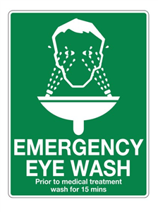 Sticker SS Eye Wash Station 180x250mm