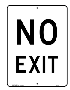 Sign Poly 450 x 600mm  NO EXIT