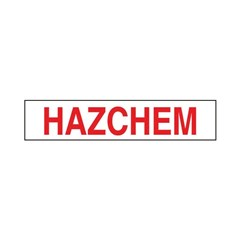 Sign Hazchem 600 x 125mm Metal 832041