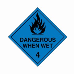 Sign Diamond 270mm x 270mm Metal  Dangerous When Wet 4