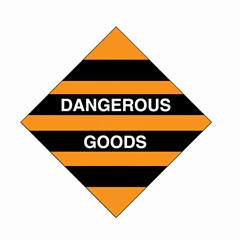 Sign Metal 270 x 270mm Diamond Dangerous Goods