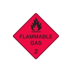 Sign Flammable Gas 2 Self Adhesive Pk 5 150 x 150
