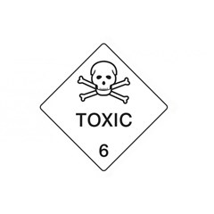 Sign Toxic 6 Self Adhesive Pk 5 150 x 150