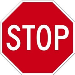 Sign 600 x 600mm  Class 1 Aluminium STOP