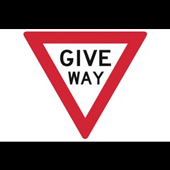 Sign Class 1 Give Way 750mm Triangle Aluminium