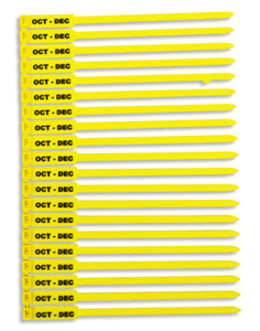 Tag YELLOW Sling and Rope Tags OCTDEC  Pack 100