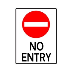 Sign Metal 600 x 450mm NO ENTRY