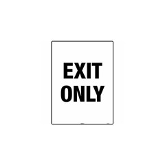 Sign Exit Only 600 x 450mm Metal 841872