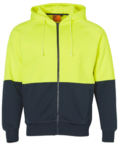 Hoodie HiVis Fleecy Full Zip 320gsm
