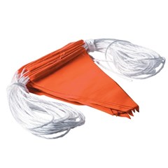 Flagged Bunting HiVis Orange PVC   30 Metres 