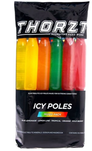 THORZT ICE SHOT 2 x LemonLimeBlue LemonadeWild BerryTropicalOrange  Pkt 10  ICY POLE